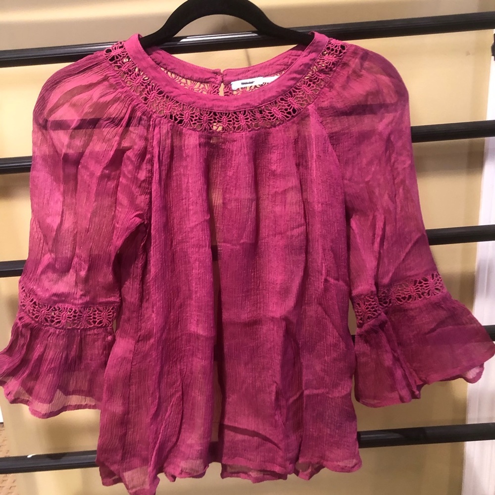 Flowy transparent purple top